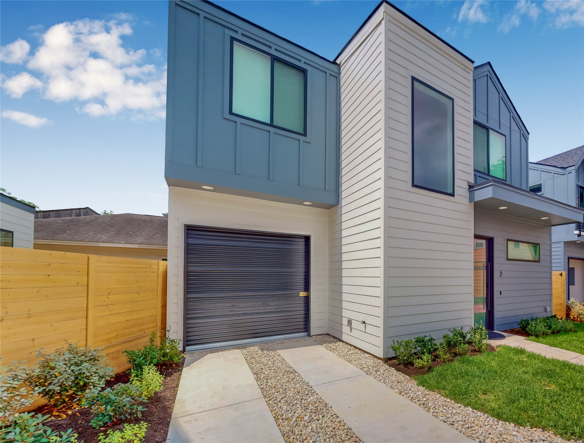 4424 Hank Avenue, Unit 2 Austin, TX 78745 - Photo 11 of 11 Modern facade with sleek lines and a distinctive window arrangement provides compelling curb appeal.