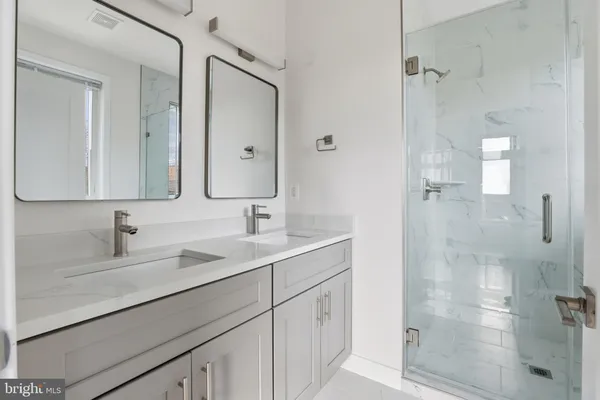 a view of small space with racks on the wall