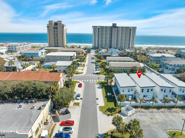 an aerial view of multiple house