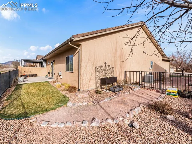 a view of outdoor space with seating area