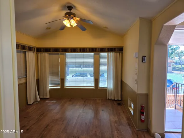 a kitchen with a stove and a microwave