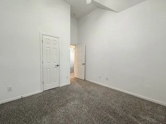 an empty room with an entryway