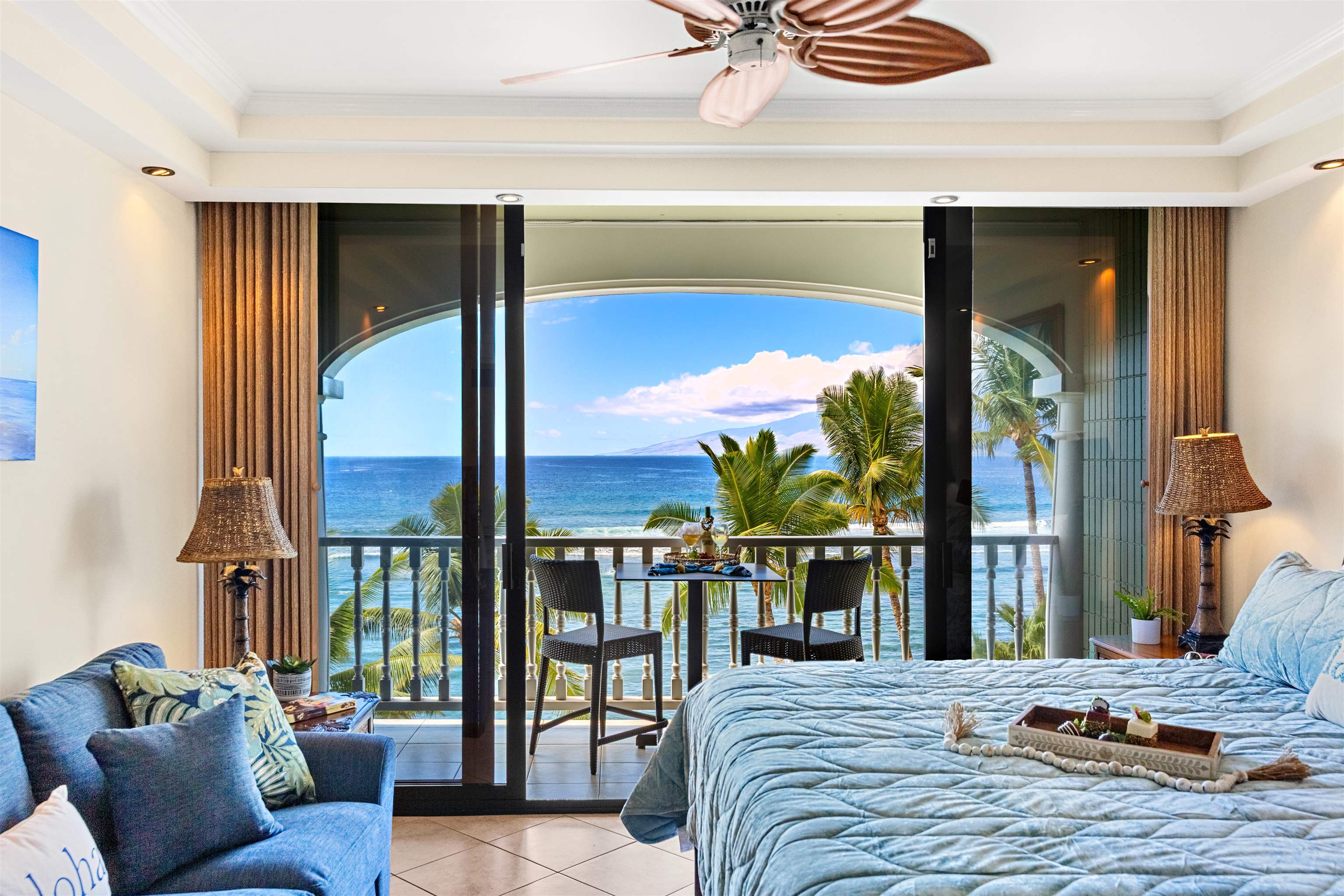 475 Front Street, Unit 635 Lahaina, HI 96761 - Photo 8 of 23 a bedroom with a large bed and a window