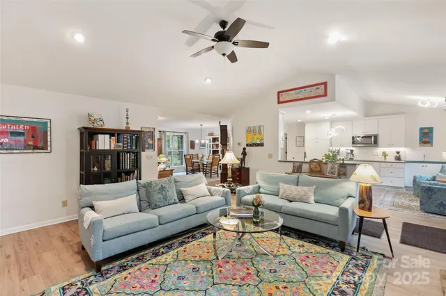 a view of a garden with pathway