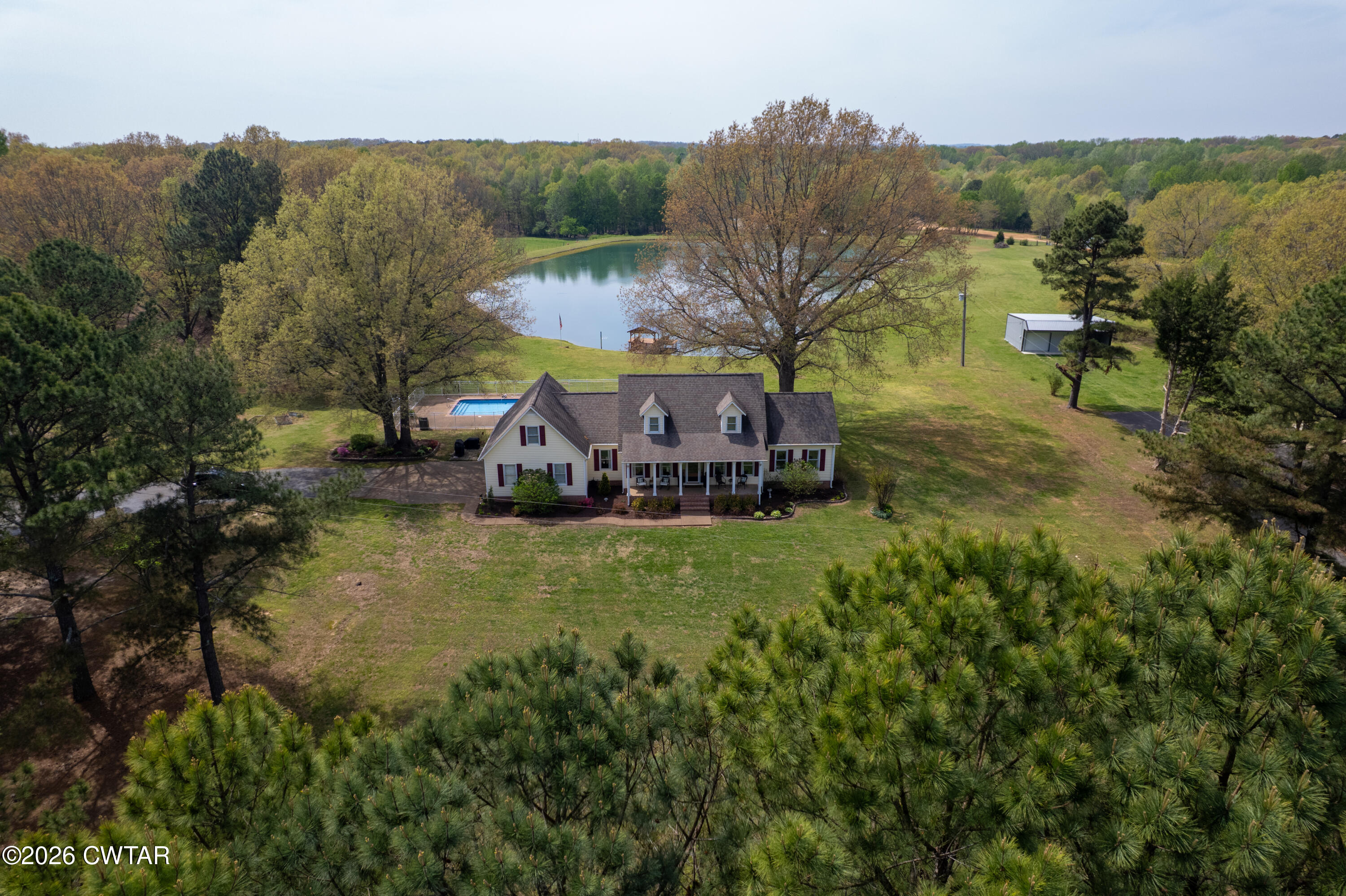 2757 Edward Williams Road Gadsden, TN 38337 - Photo 6 of 51 an aerial view of a house with a garden