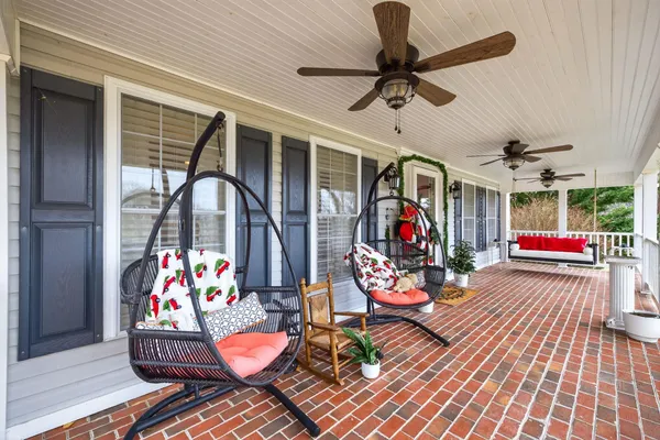 a view of a balcony