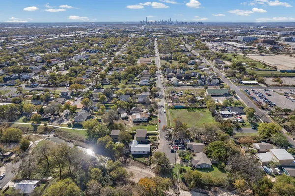 an aerial view of a city