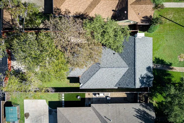 an aerial view of multiple house