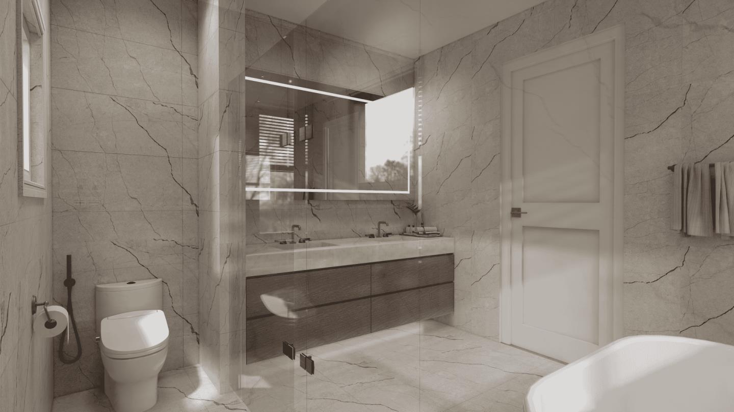 8 Bel Aire Road San Mateo, CA 94402 - Photo 12 of 26 a bathroom with a sink toilet and shower