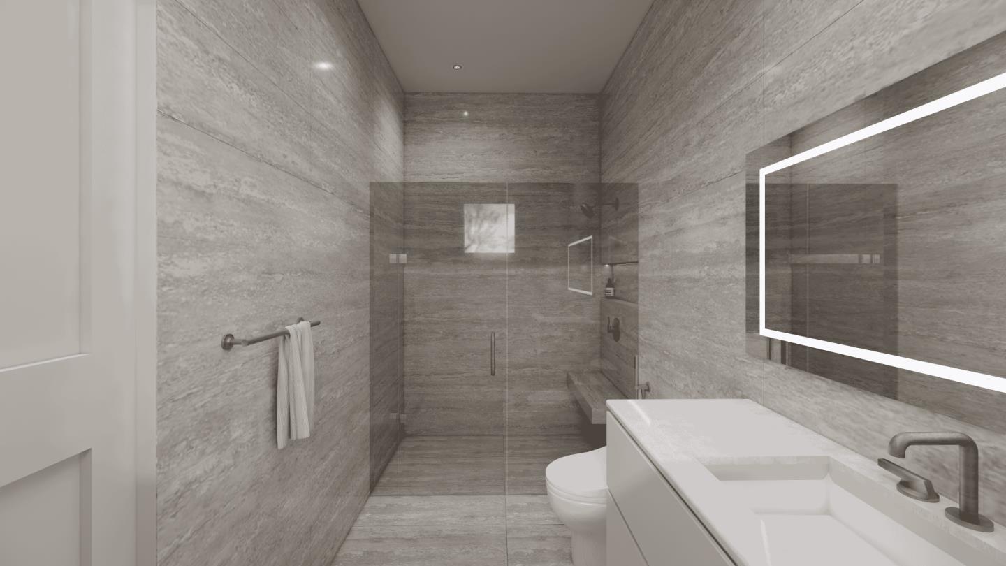 8 Bel Aire Road San Mateo, CA 94402 - Photo 17 of 26 a bathroom with a sink a toilet and shower