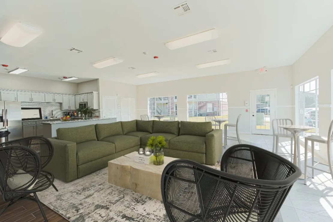 11111 West Montgomery Road, Unit 522 Houston, TX 77088 - Photo 17 of 18 a living room with furniture and a view of kitchen
