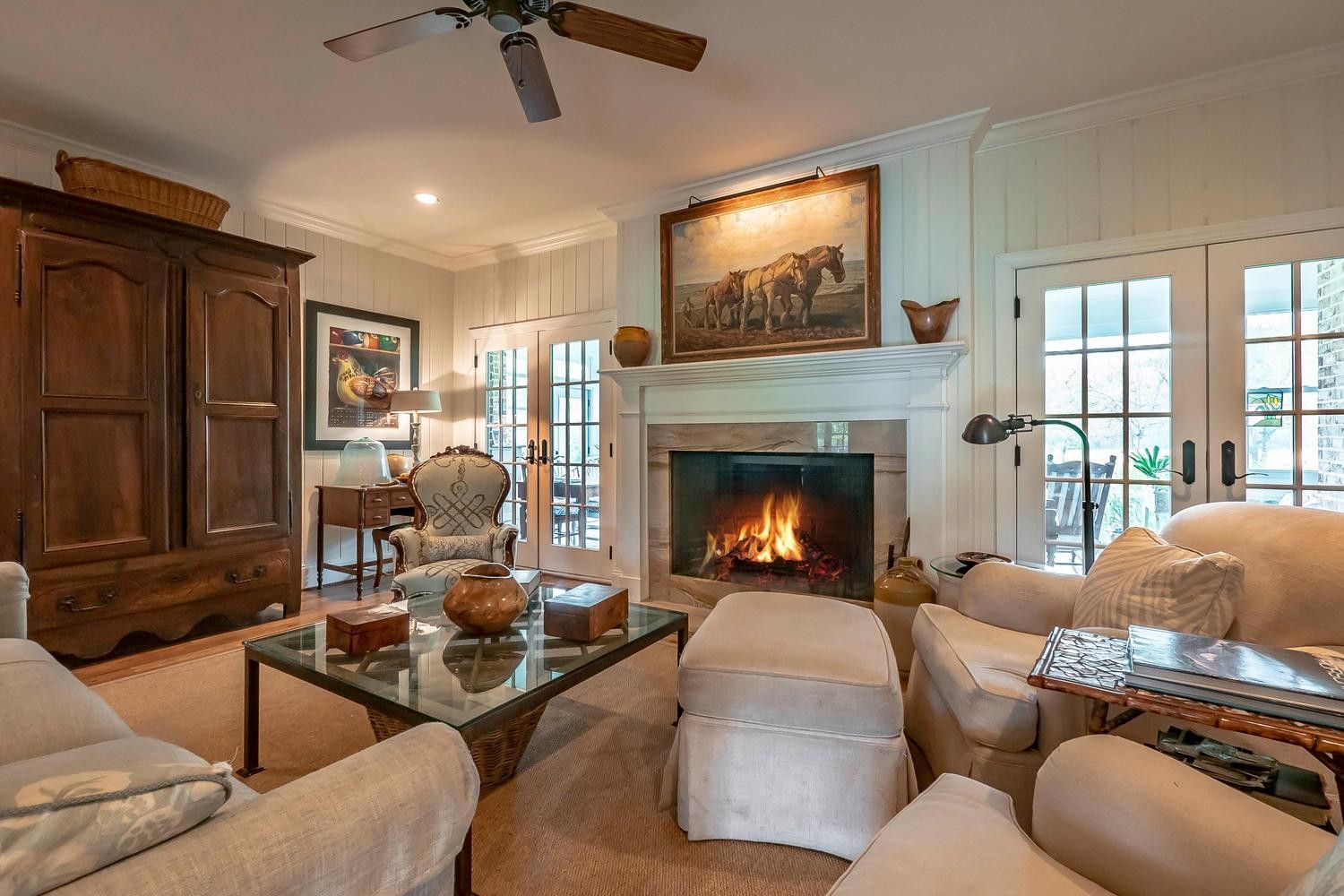5178 Old Harding Road Franklin, TN 37064 - Photo 9 of 26 a living room with furniture and a fireplace