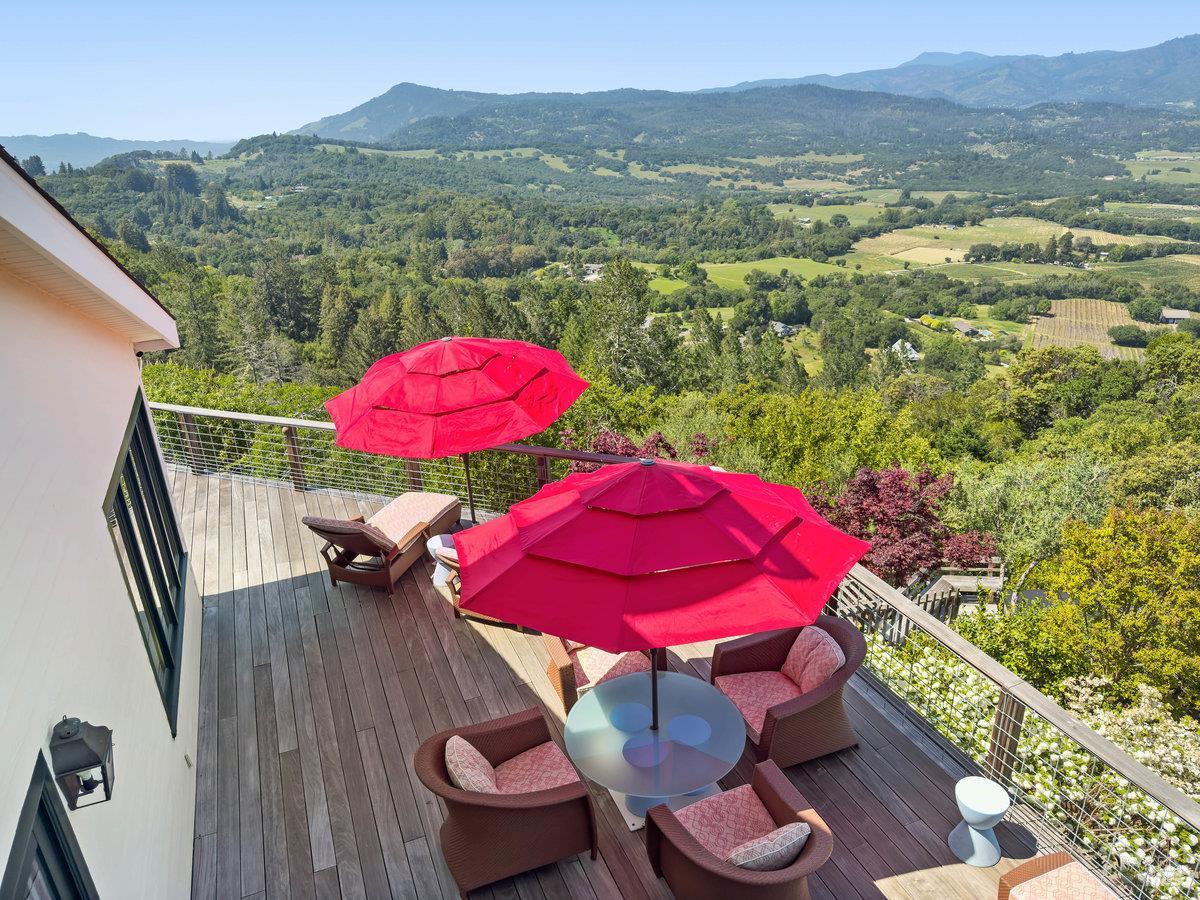 1000 Wolf Ridge Road Glen Ellen, CA 95442 - Photo 18 of 70 a view of a balcony with chairs and wooden floor