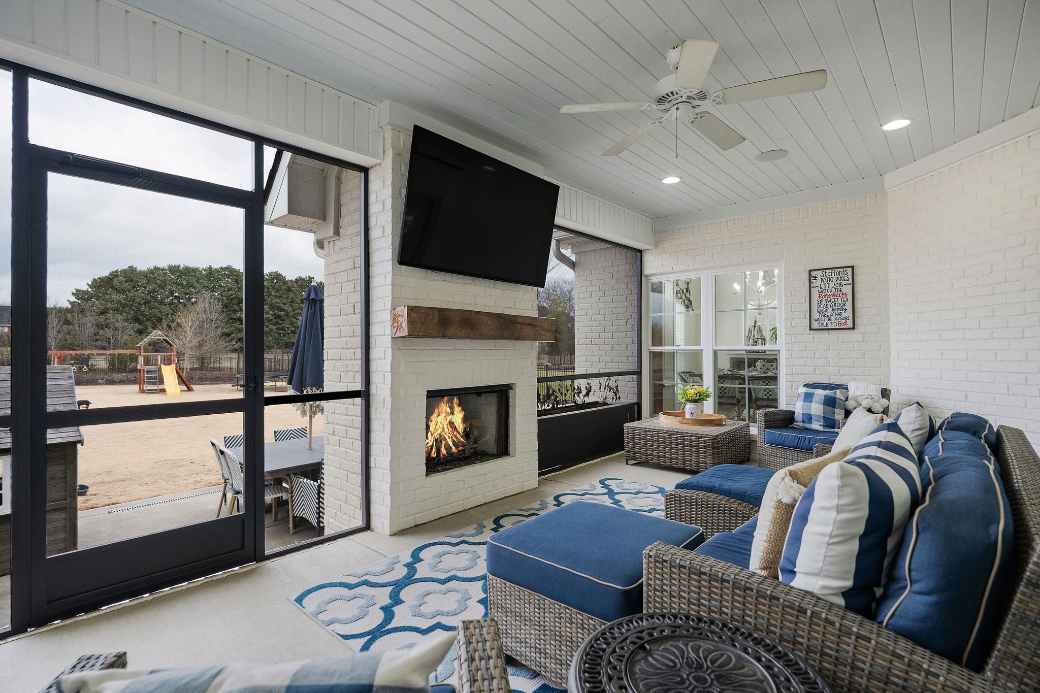 2945 Siegel Road Murfreesboro, TN 37129 - Photo 50 of 59 a living room with furniture fireplace and a large window