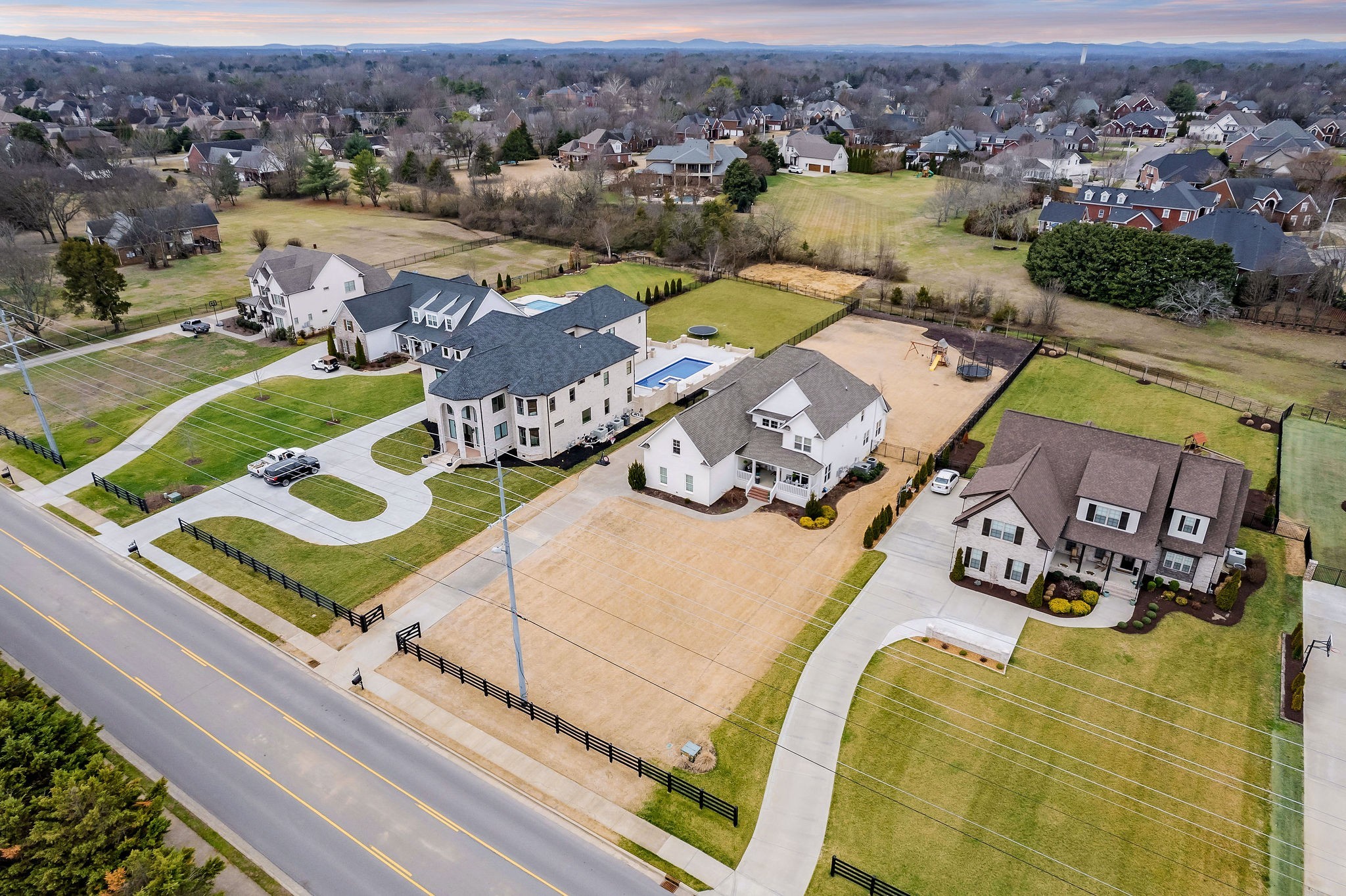 2945 Siegel Road Murfreesboro, TN 37129 - Photo 58 of 59 an aerial view of a house with a swimming pool