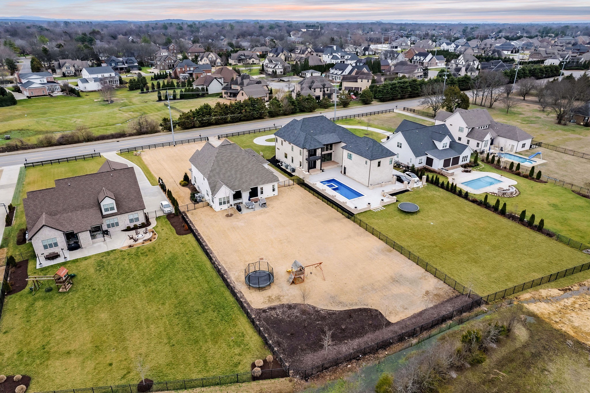 2945 Siegel Road Murfreesboro, TN 37129 - Photo 59 of 59 an aerial view of a house with a swimming pool