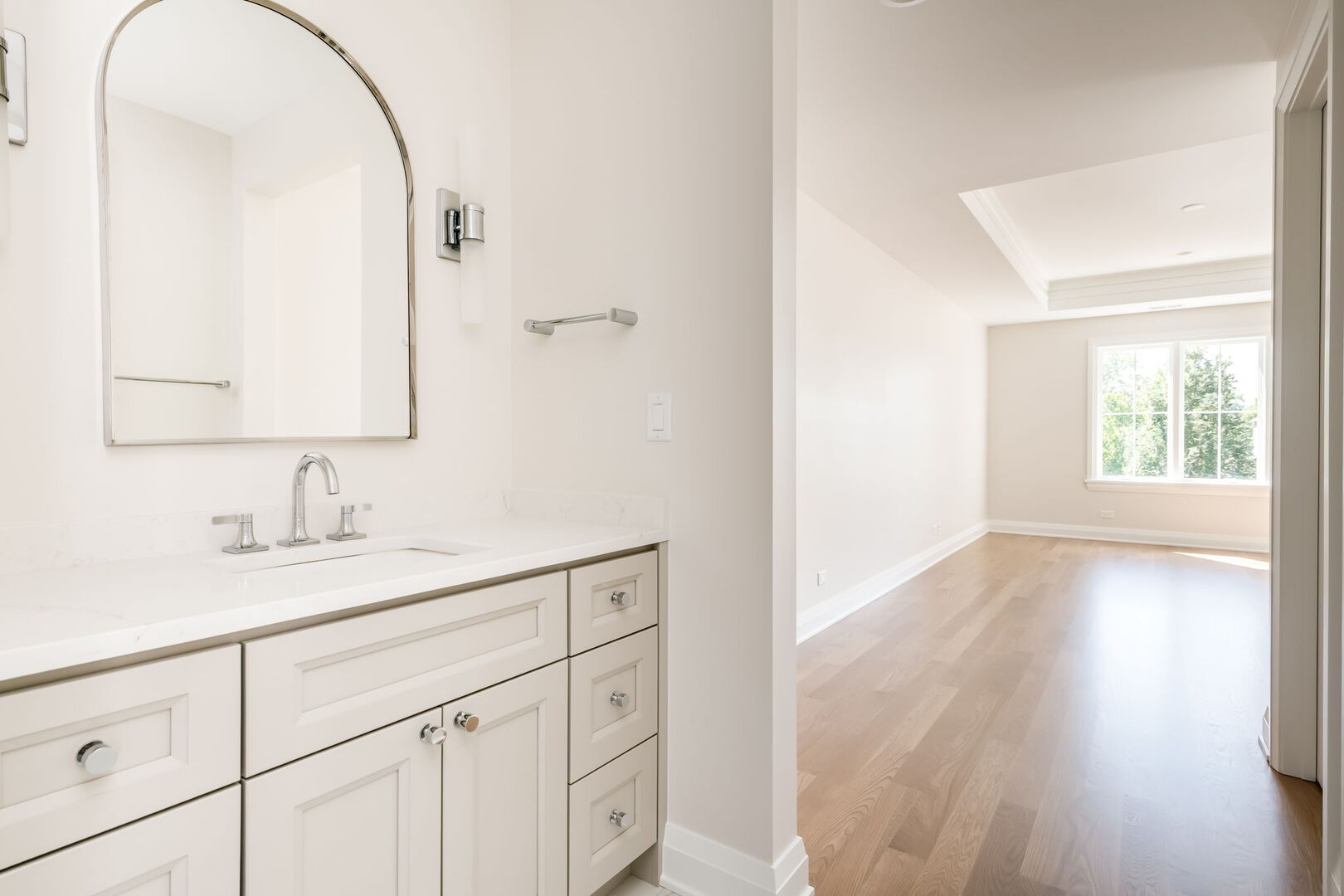 900 Colfax Avenue Elmhurst, IL 60126 - Photo 28 of 43 a bathroom with a sink a vanity and a mirror