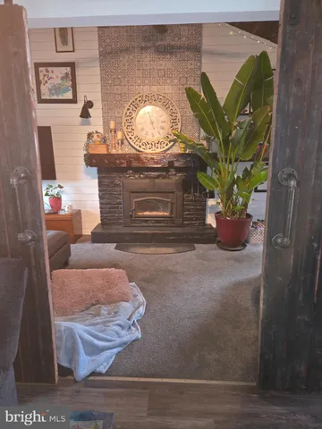 a living room with furniture flowerpot and flower pot