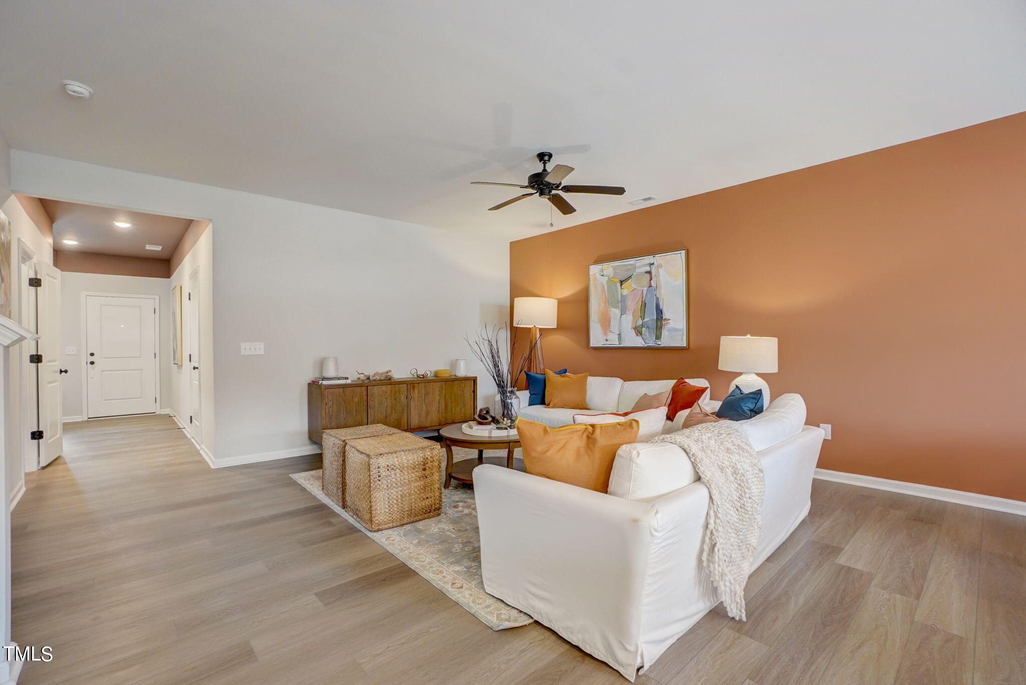 3119 Ranger Drive, Unit 39 Durham, NC 27703 - Photo 2 of 5 a living room with furniture and a ceiling fan