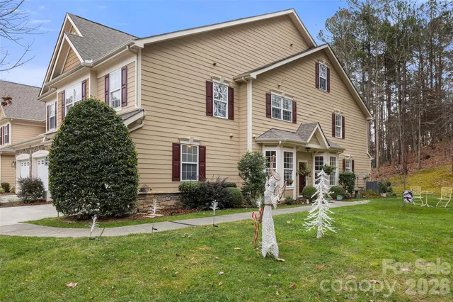 a view of snow covered with snow in front of house