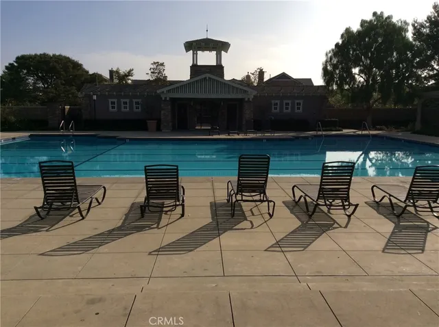 a view of a terrace with sitting area