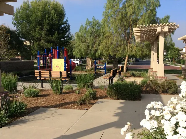 a view of street with sitting area