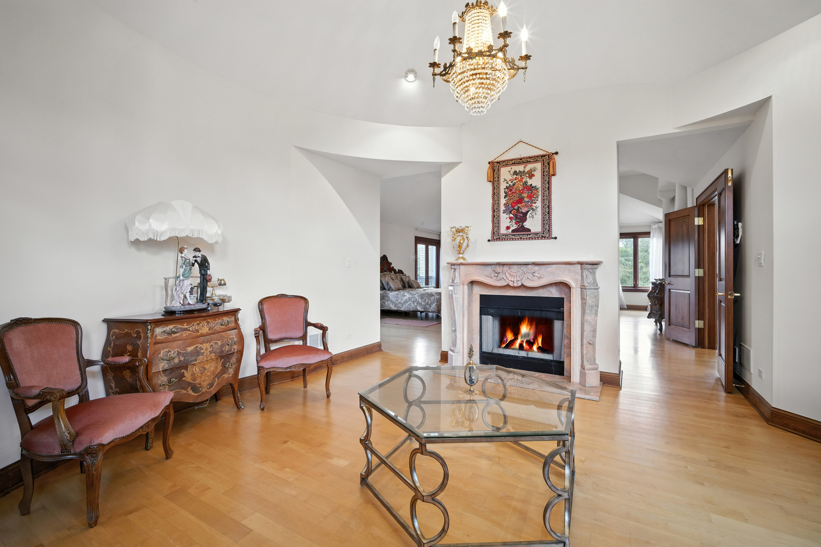 1100 MacAlpin Drive Inverness, IL 60010 - Photo 10 of 50 a living room with furniture a fireplace and wooden floor