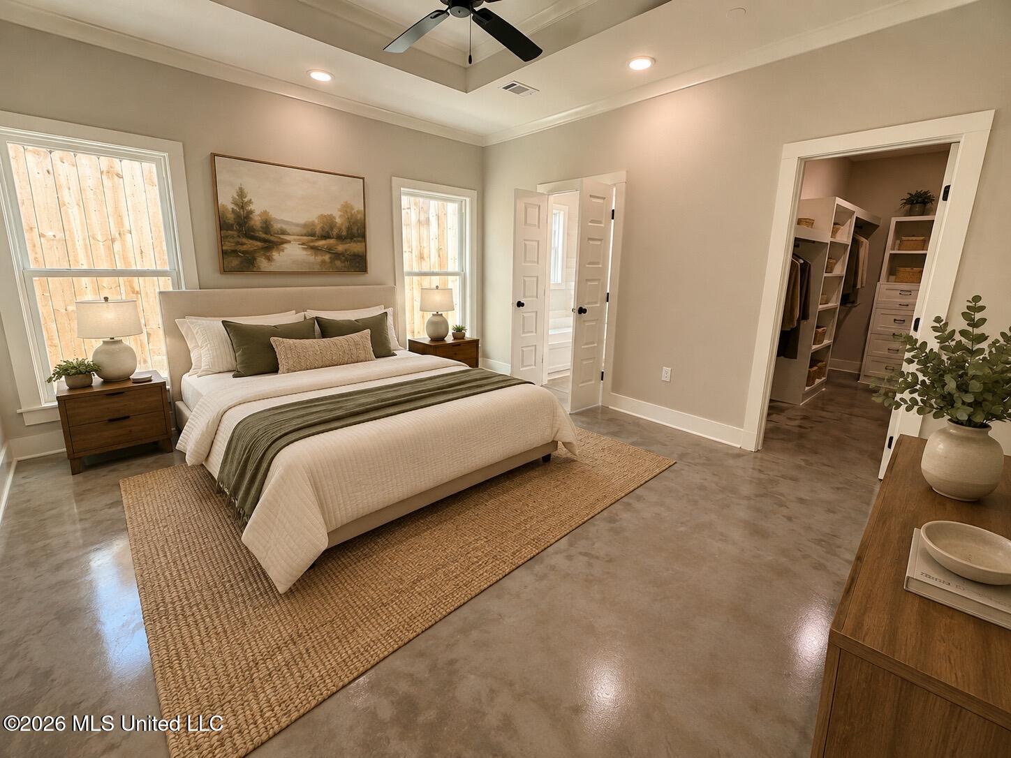 Virtually Staged Primary Bedroom