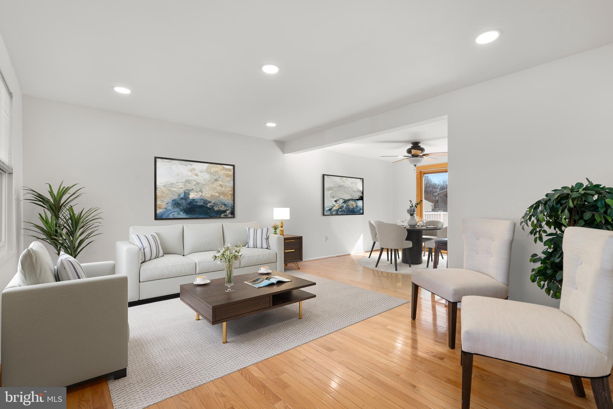 108 North Garfield Road Sterling, VA 20164 - Photo 4 of 31 Virtually staged living room/dining room