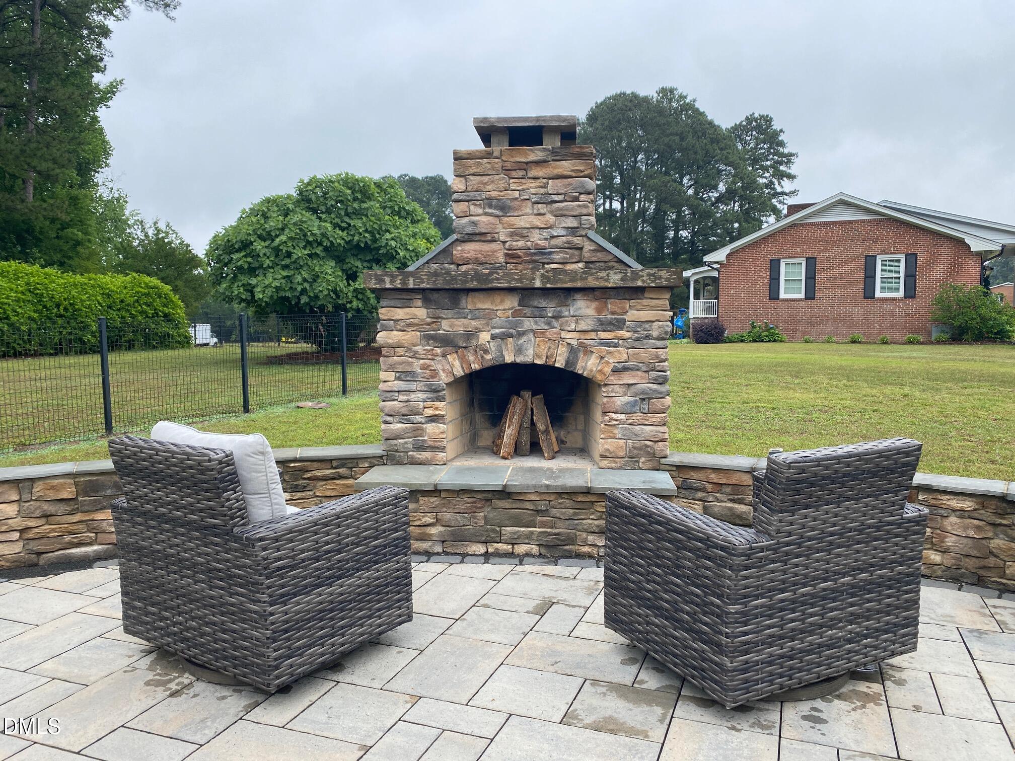 2256 Shotwell Road Clayton, NC 27520 - Photo 6 of 74 Stone Wood Burning Fireplace