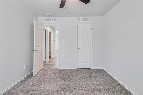 a view of a door in a room