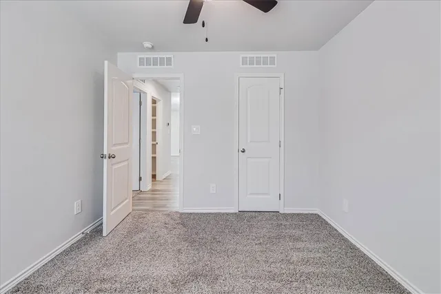 a view of a door in a room