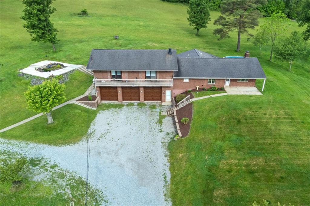 4948 Ashbaugh Road Murrysville, PA 15668 - Photo 6 of 48 Fish pond to left of house, front Balcony and Covered front porch