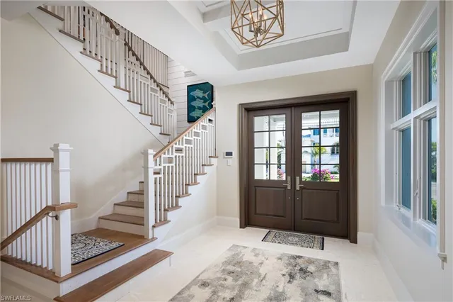 a view of entryway with a front door