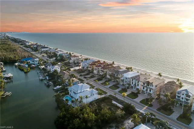 a view of a lake with a city