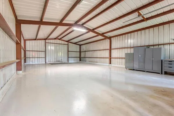 a view of a garage