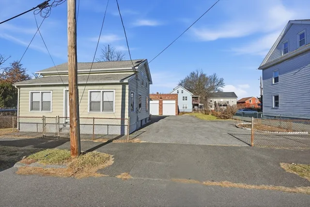 a house view with a street