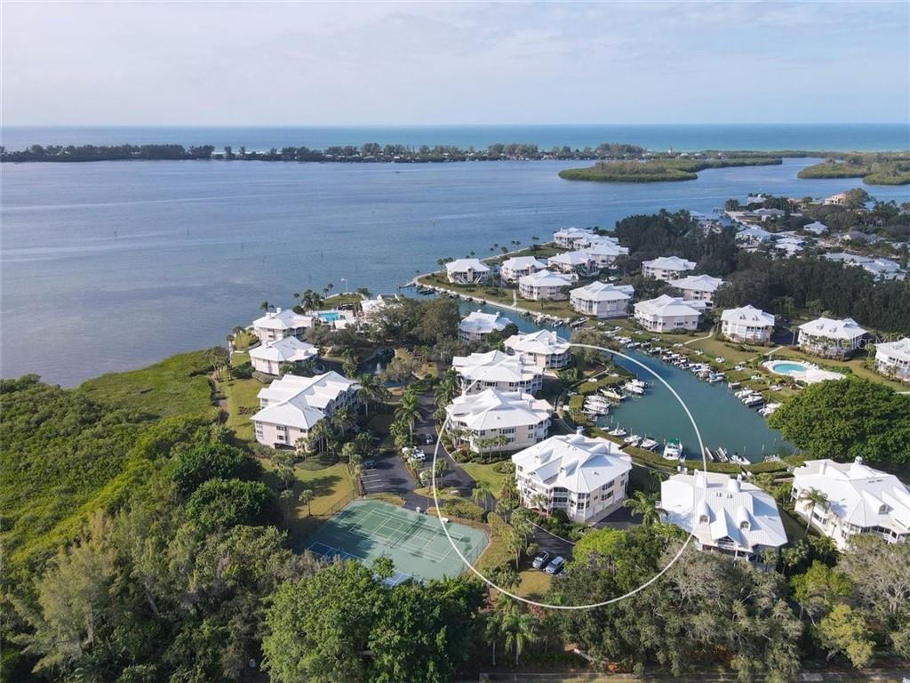 Views overlooking deep water marina
