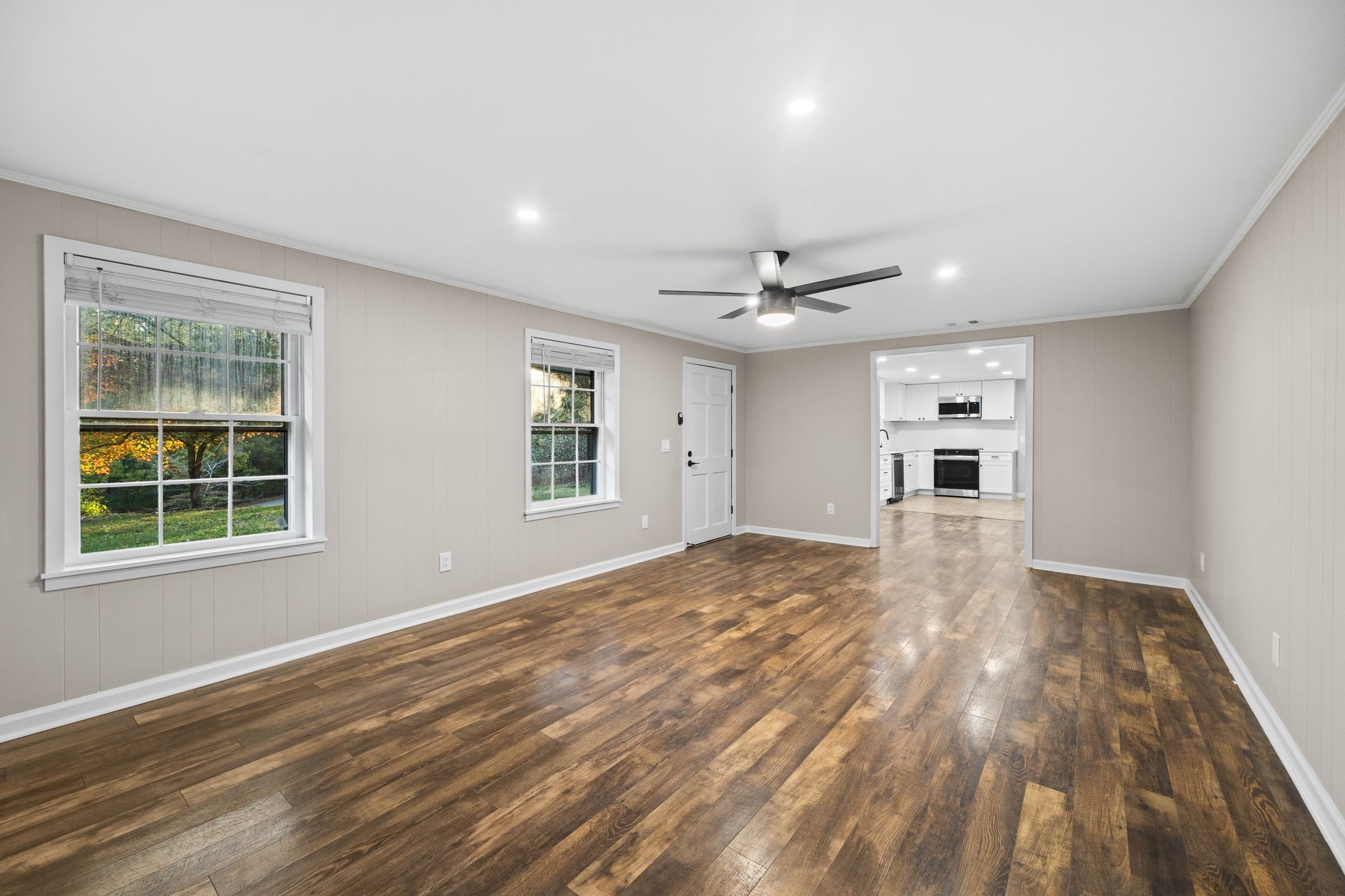 133 Mockerson Road Leoma, TN 38468 - Photo 11 of 33 a view of empty room with wooden floor and fan