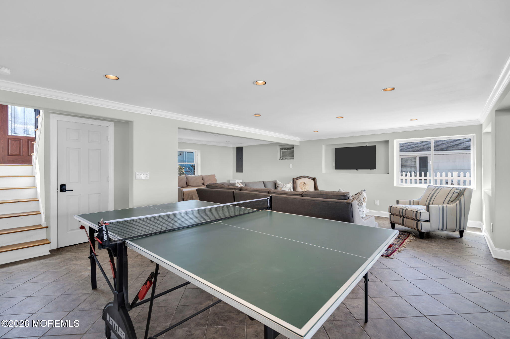 326 Cutter Lane Mantoloking, NJ 08738 - Photo 30 of 35 a living room with furniture pool table and a window