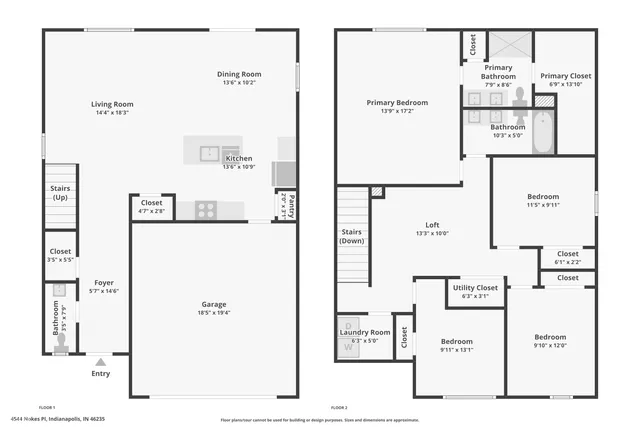 $2,100 | 4544 Nokes Place, Indianapolis, IN 46235
