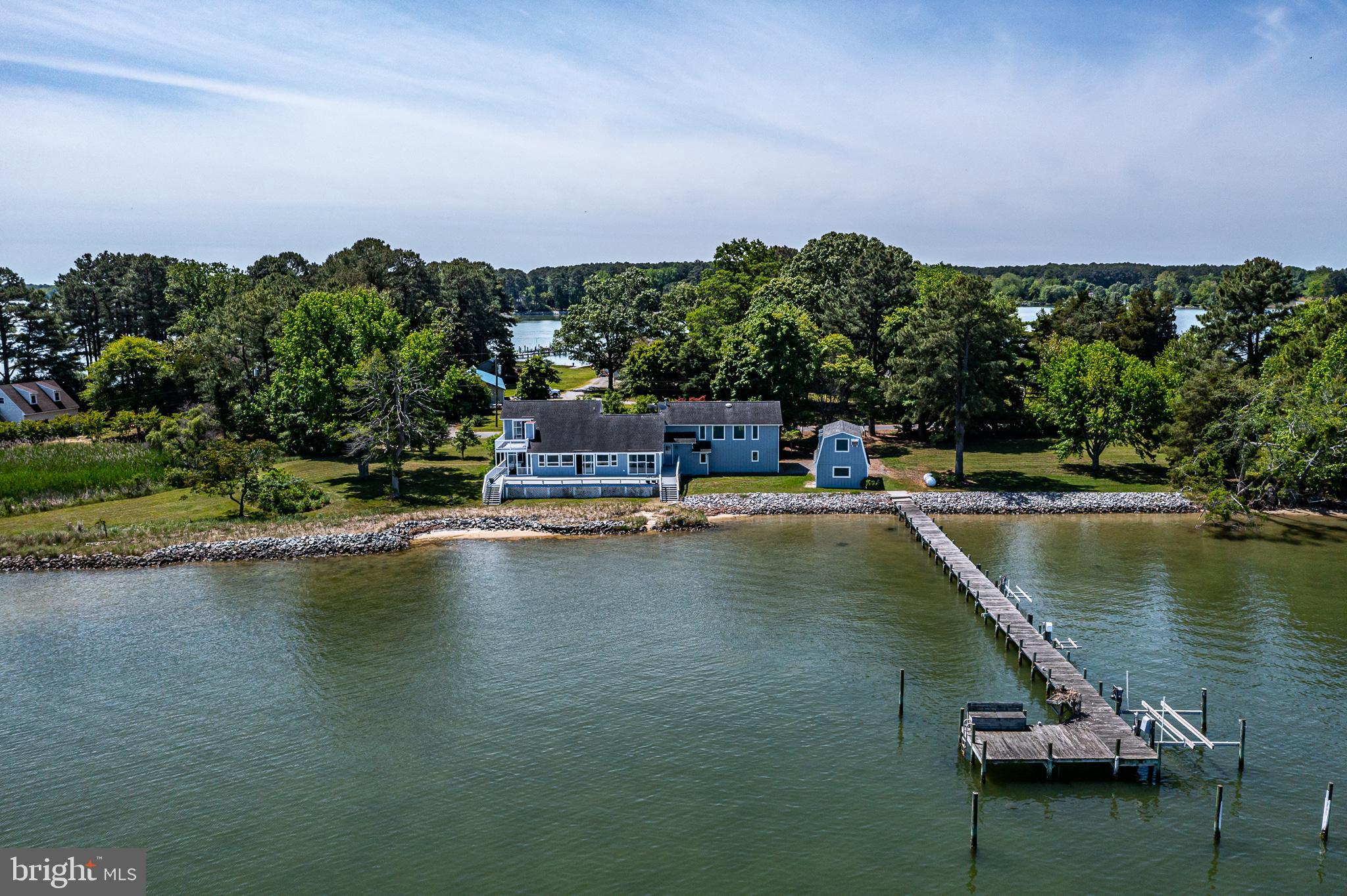 2215 Ditchley Road Kilmarnock, VA 22482 - Photo 6 of 103 Aerial view! Over 2 acres of waterfront land!