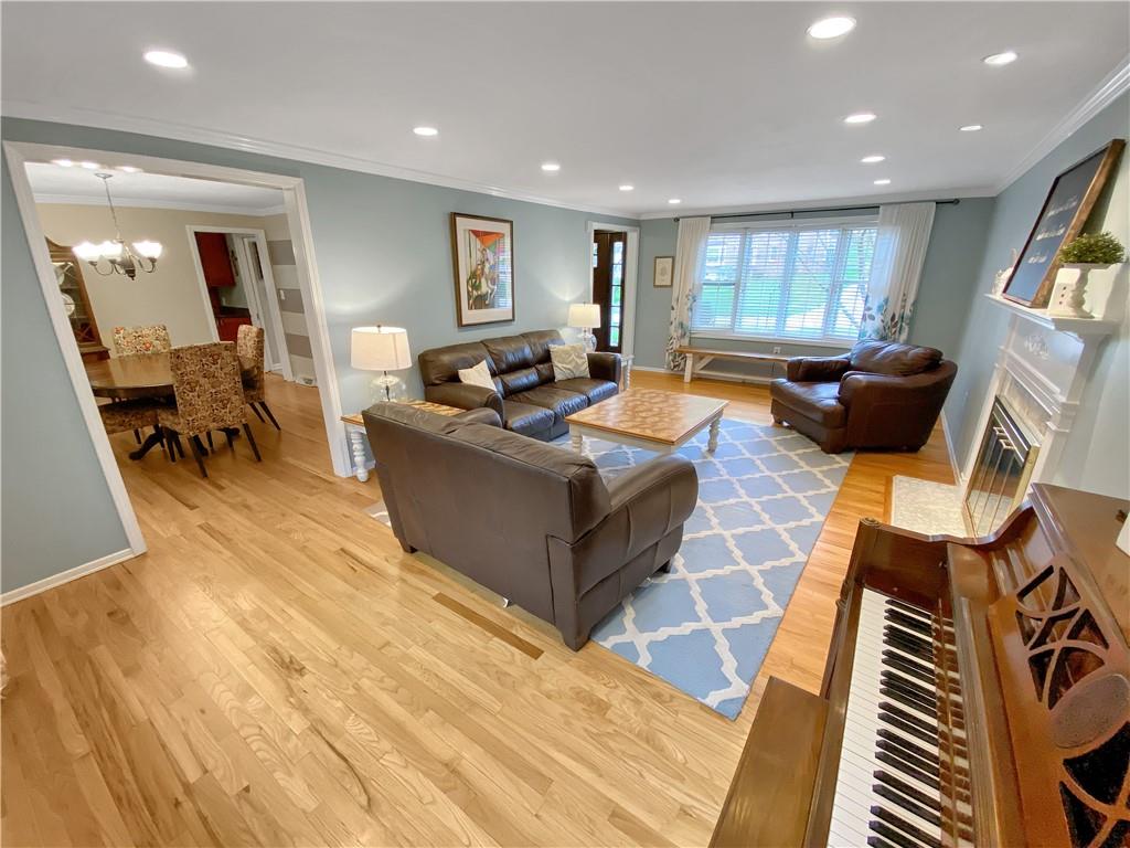 108 Lamar Road Pittsburgh, PA 15241 - Photo 6 of 40 The living room flows into the dining room for ease of entertaining.