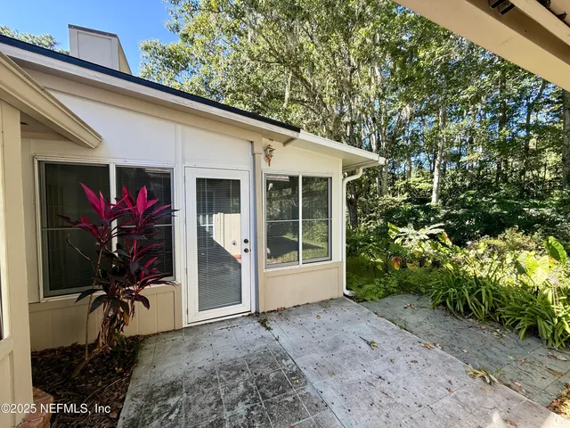 a view of a entryway door front of house