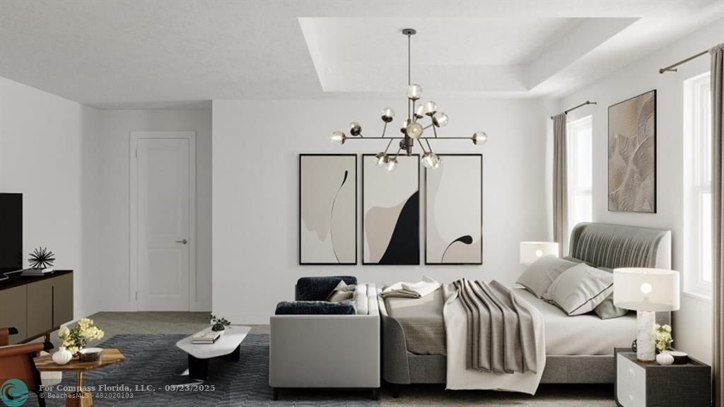 12328 Southwest 43rd Street Davie, FL 33330 - Photo 96 of 96 a bed room with furniture and a chandelier