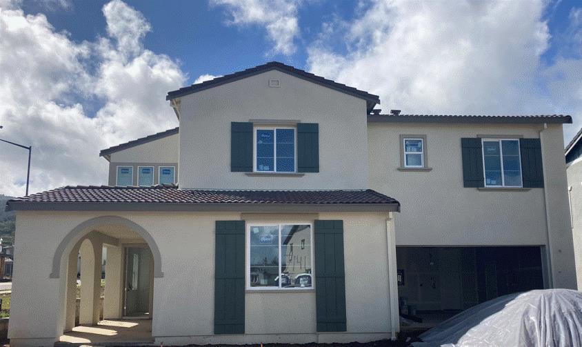 a front view of a house