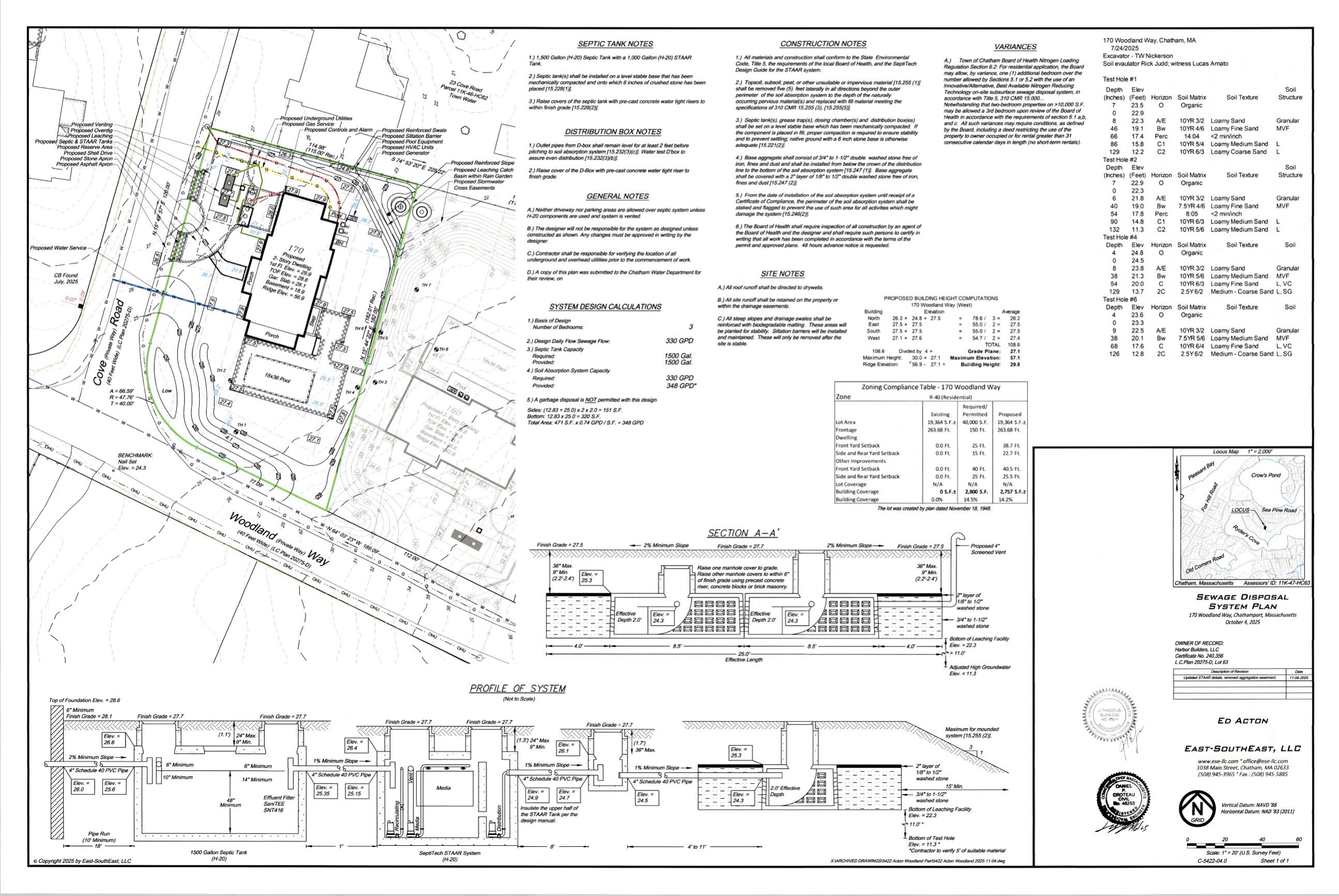 7 Cove Road North Chatham, MA 02650 - Photo 6 of 9 Final Septic_Site plan 7 cove road _