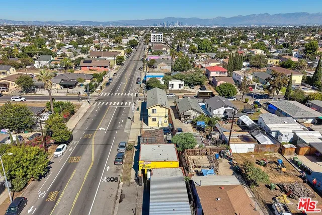 an aerial view of a city