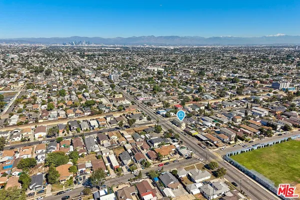 an aerial view of a city