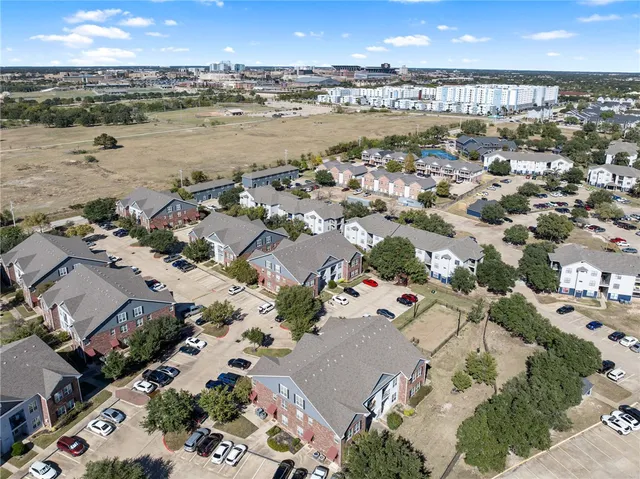 an aerial view of a city